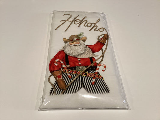 Flour Sack Towel Roping Santa