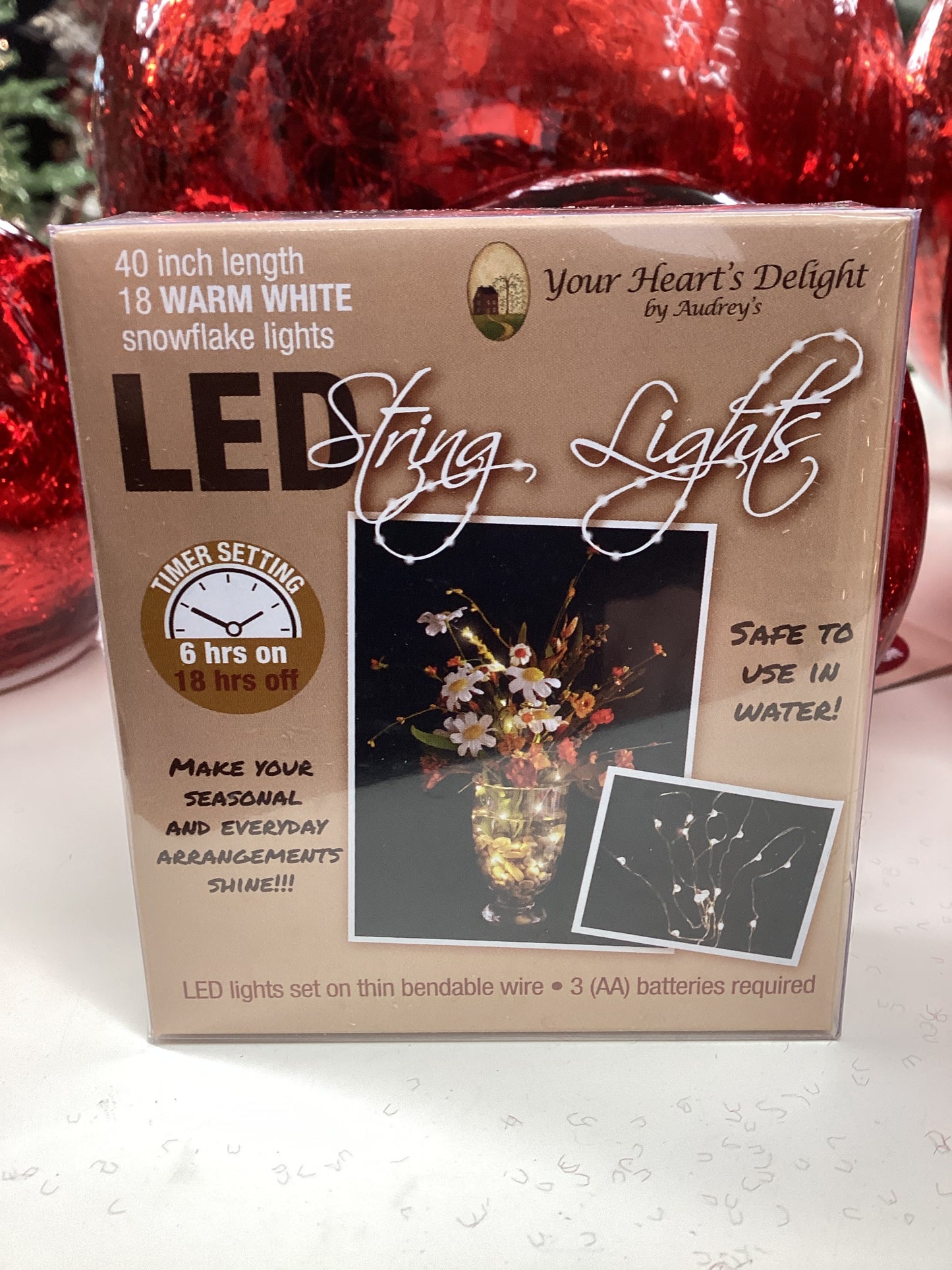 Micro LED String Light Warm White Snowflakes