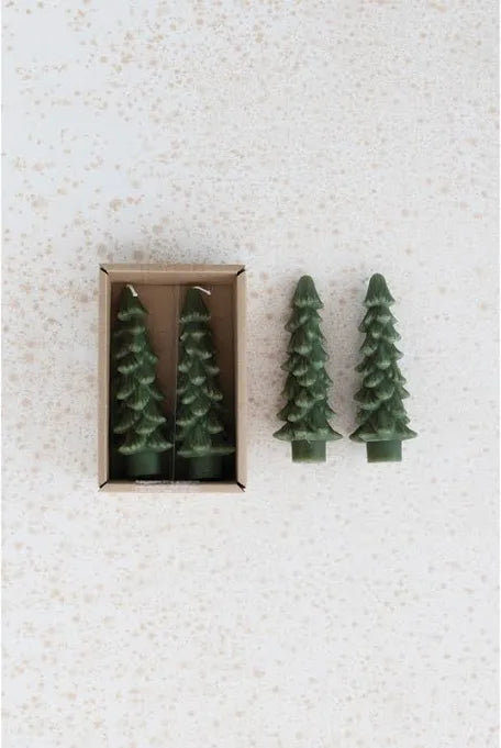 4-3/4” Unscented Tree Shaped Taper Candle