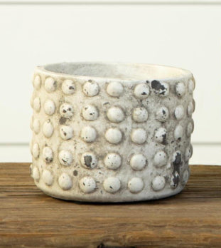 Gray Bubble Cement Planter
