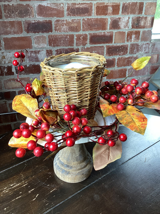 Fall Leaves Candle Ring 8” inner diameter