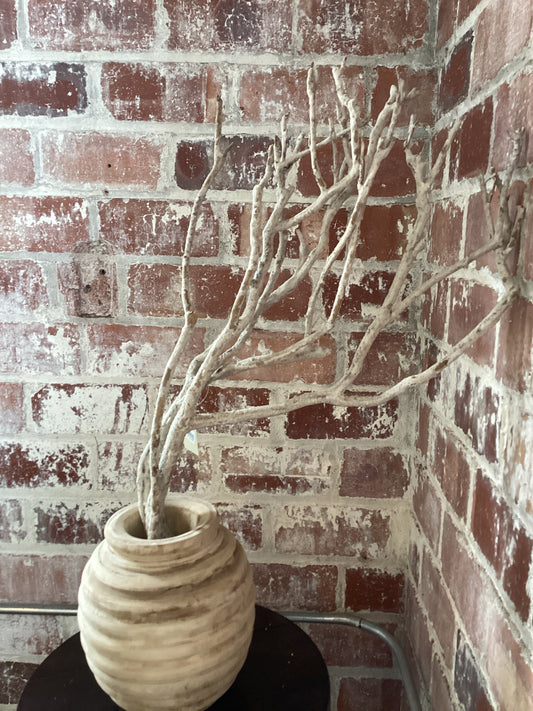 Textured White Branch Decor