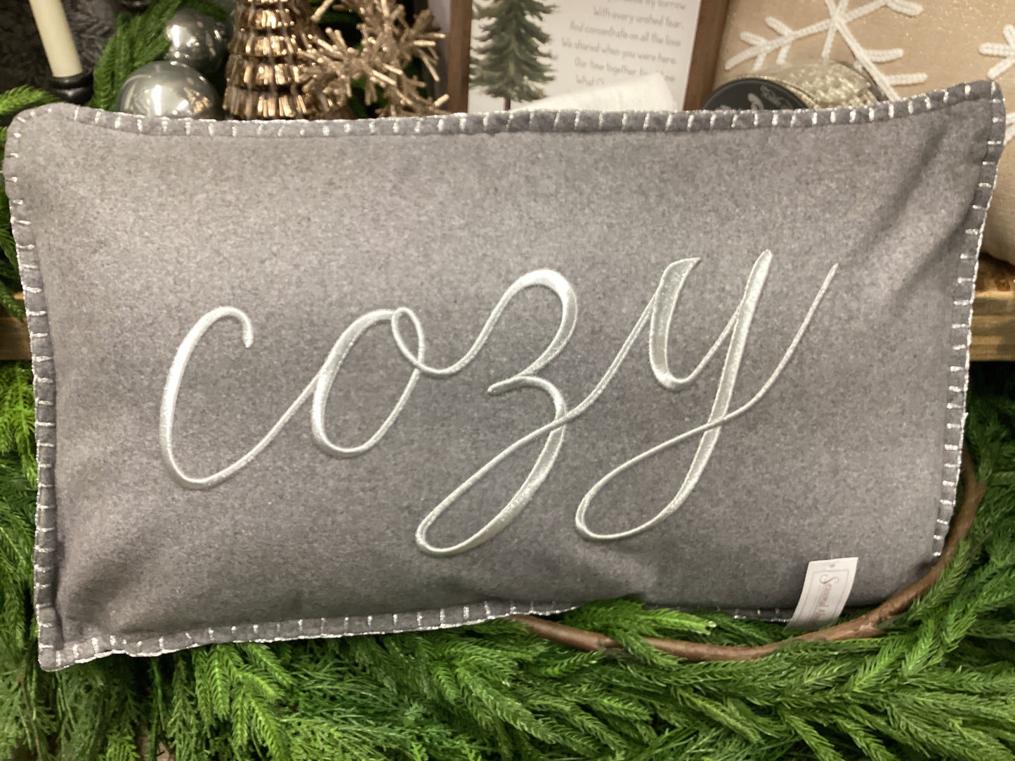 14”x24” Cozy Gray Pillow