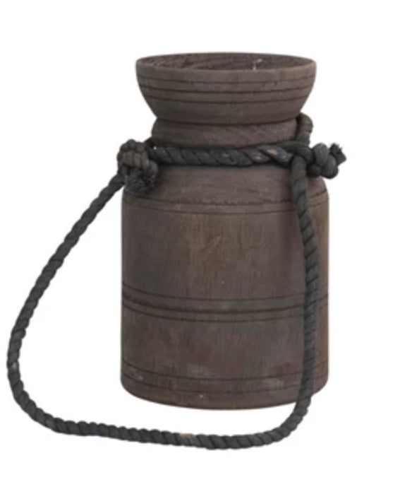 Found Decorative Wood Jug