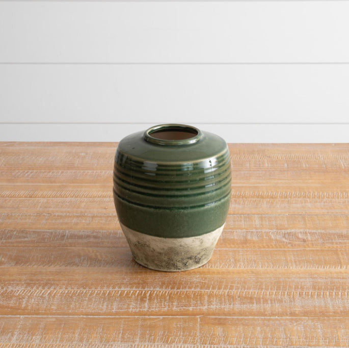 Two Tone Green Vase