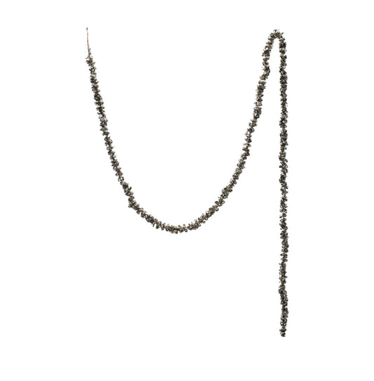 72"L x 3/4"H Foam Ball Garland with Glitter, Champagne Finish