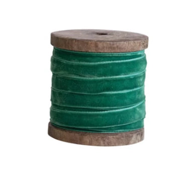 10 Yard Velvet Ribbon on Wood Spool