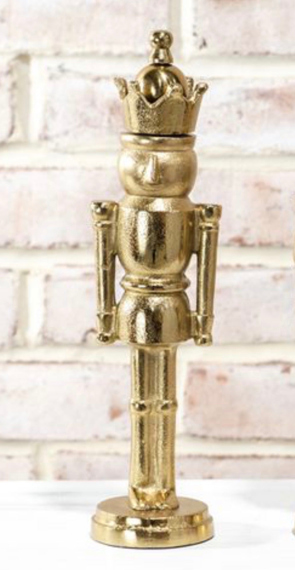 11”H Gold Aluminum Nutcracker, 2 styles
