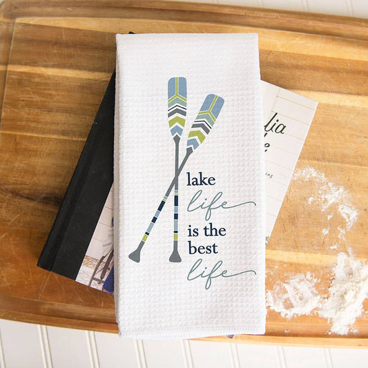 Lake Life Towel, Lake House Decor, Kitchen Dish Towel