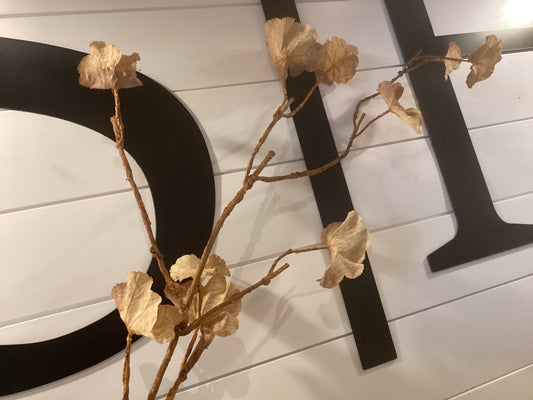 42” autumn geranium leaf vine-taupe
