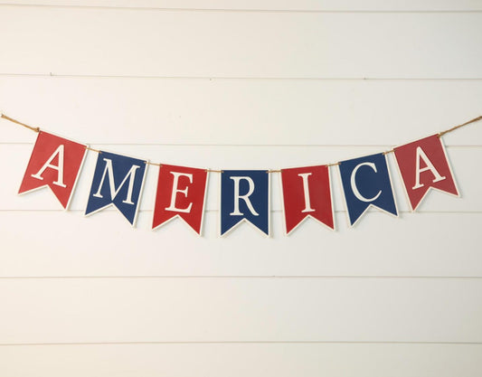 Metal American Banner