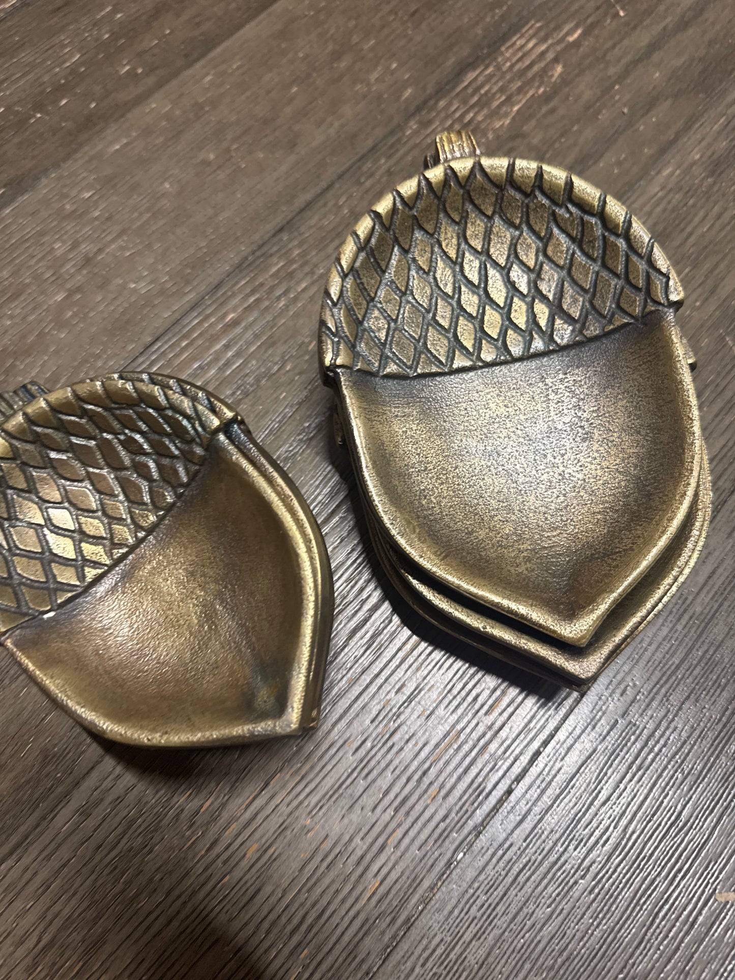 Antique Brass Acorn Tray