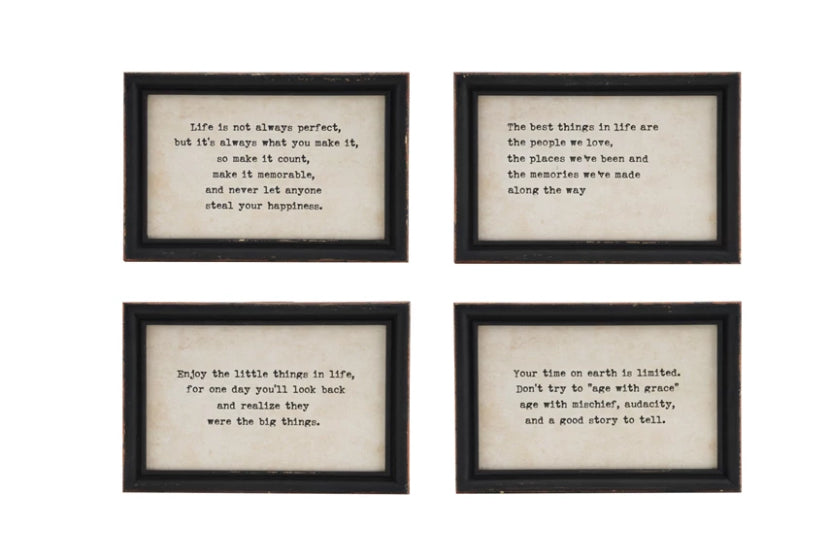 Saying Framed Wall Decor, 4 Styles