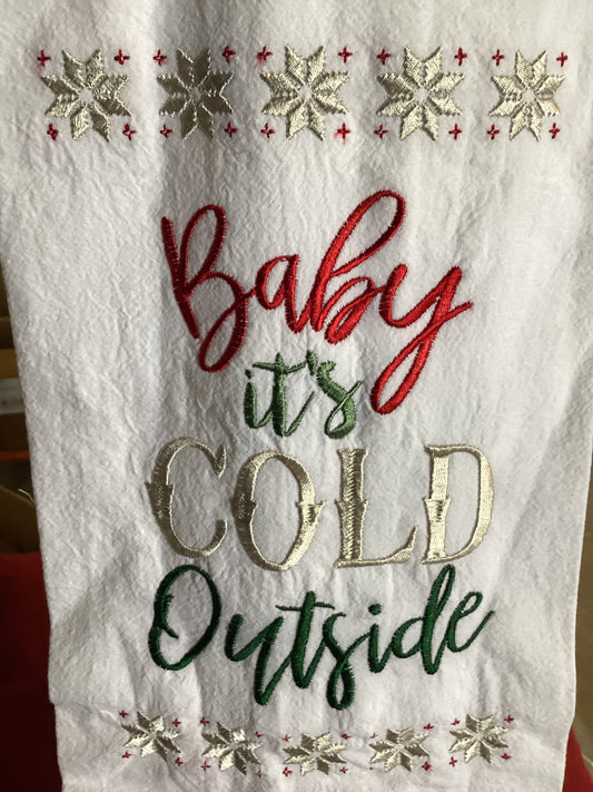 Baby It’s Cold Outside Tea Towel