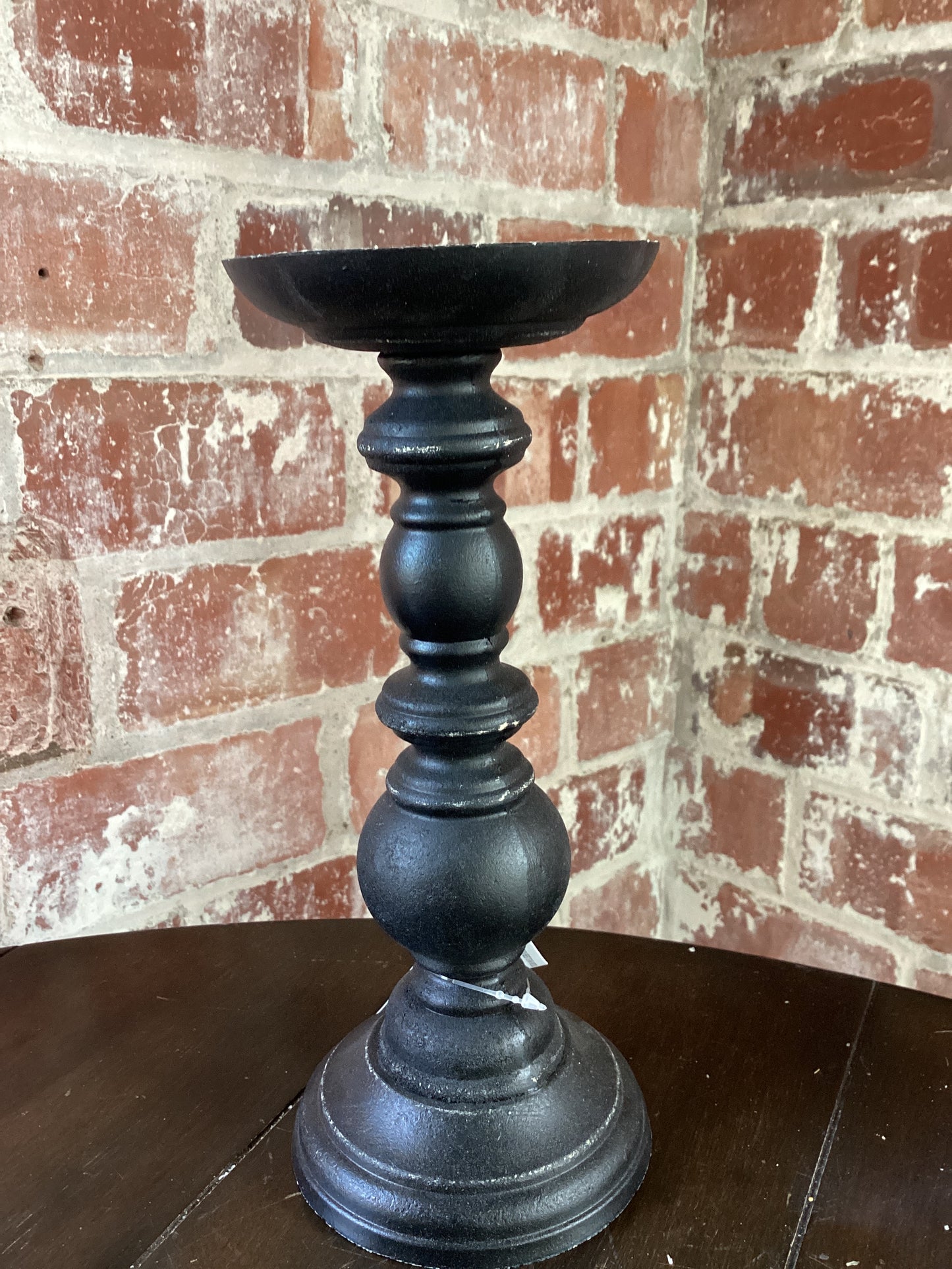 9.75” H Pillar Candlestick - Black