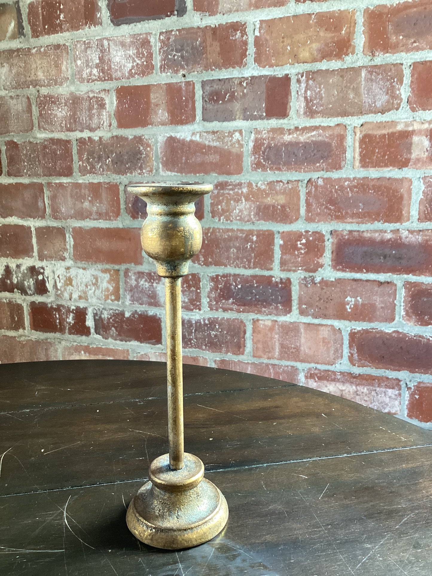 Aged Gold Taper Candle Holder 10” (TCHS)