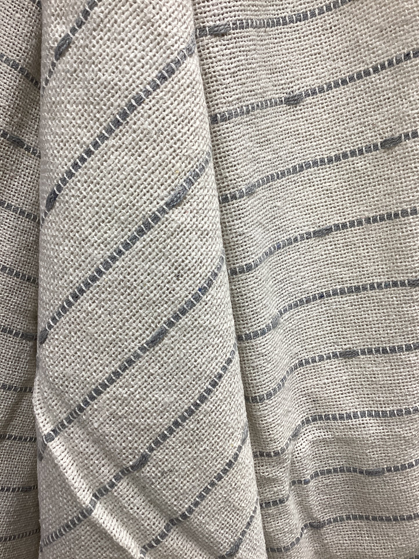 Grey and White Throw Blanket