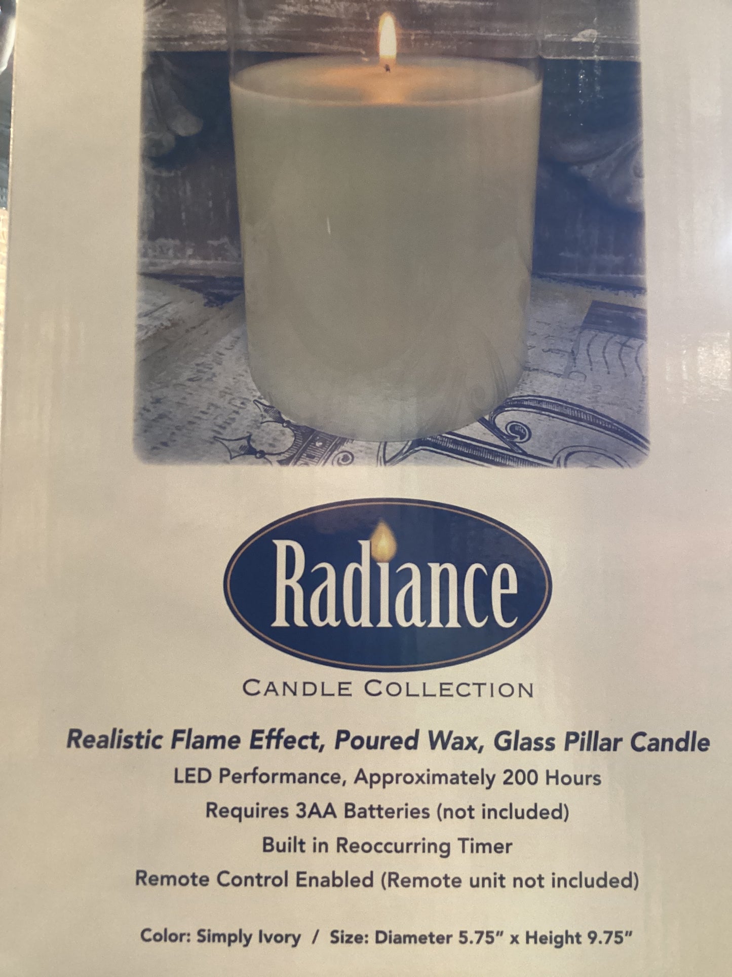 Radiance Simply Ivory Poured Candle 5.75” x 9.75”