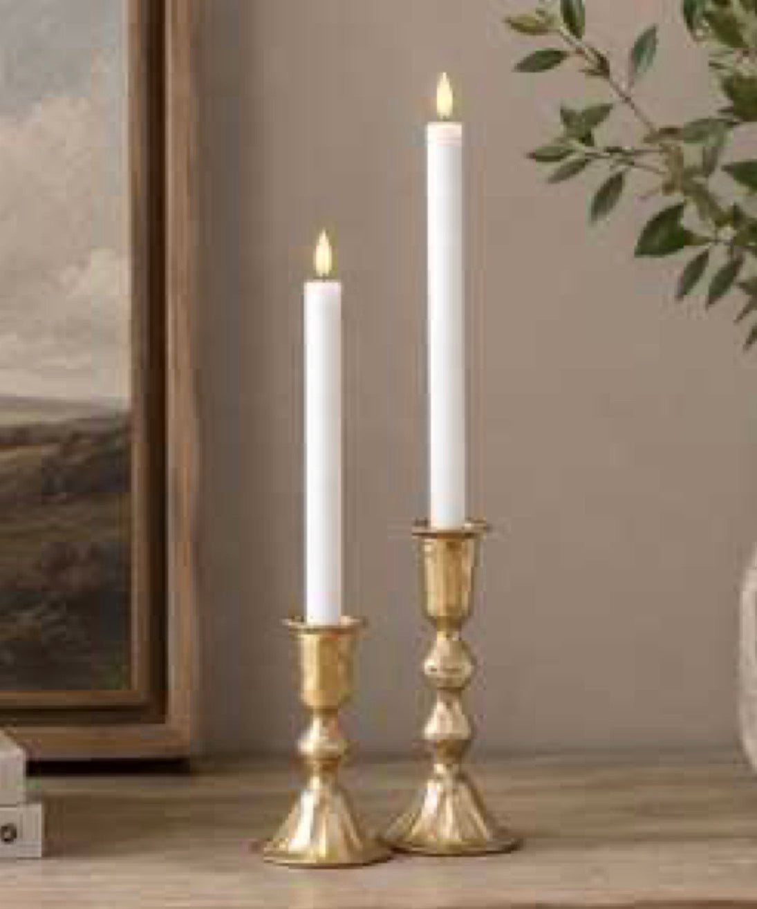 4” TALL GOLD DIAMOND TAPER CANDLE HOLDER, (sold individually)