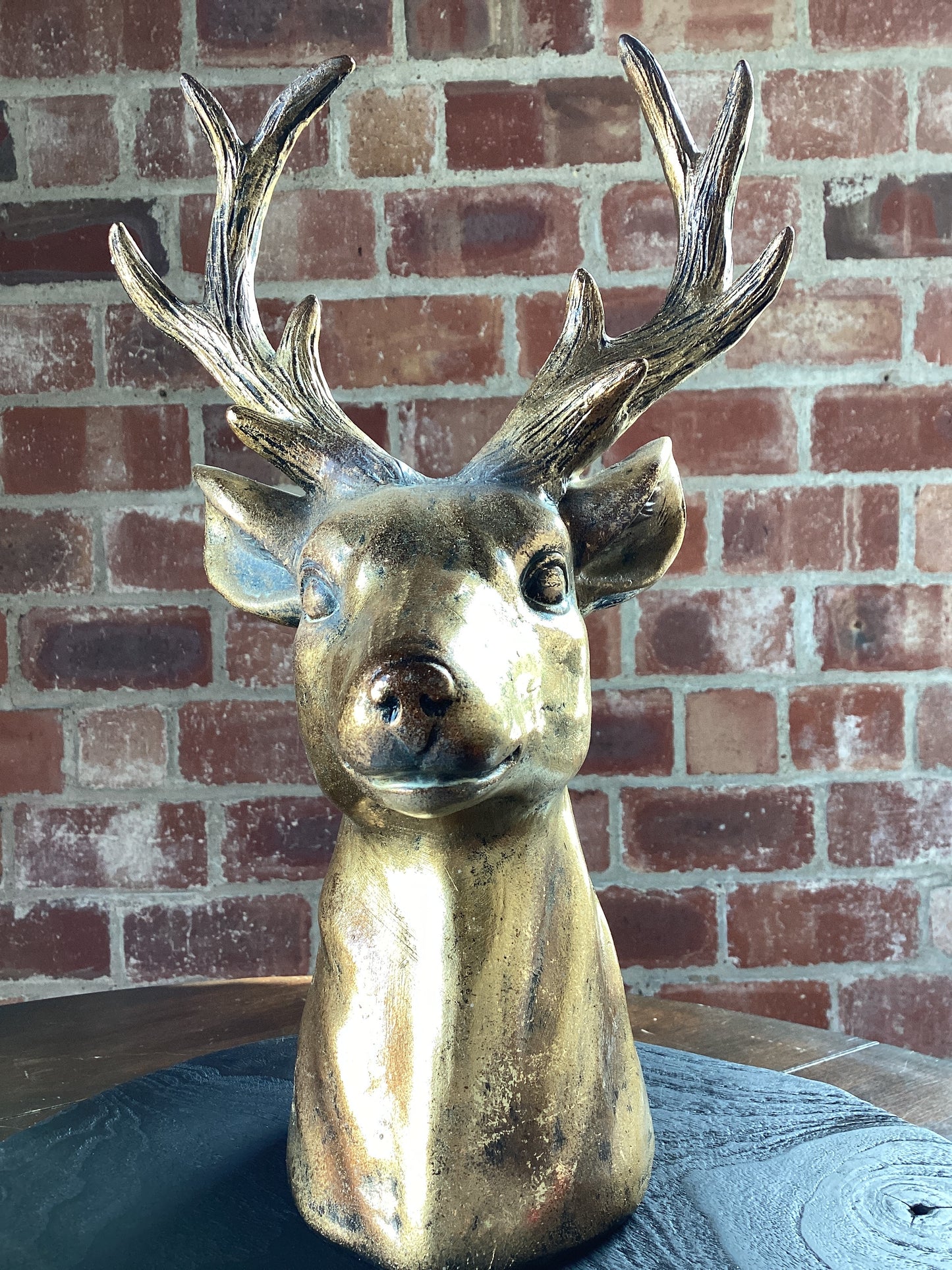 Gold Deer Bust 12.25”H