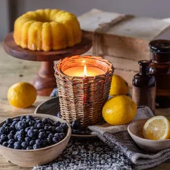 Porchview Lemon Blueberry Pound Cake Wicker Candle