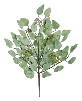 Seeded Eucalyptus Bush Green 17”