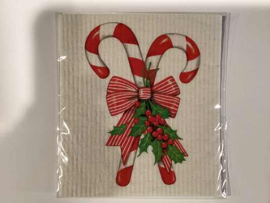 Kitchen Sponge Cloth Candy Cane