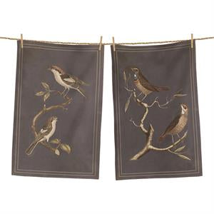 Set/2 Birds on Branches Tea Towels