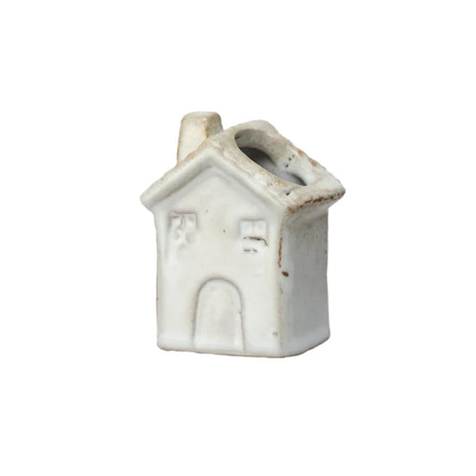 Stoneware House Shaped Toothpick Holder