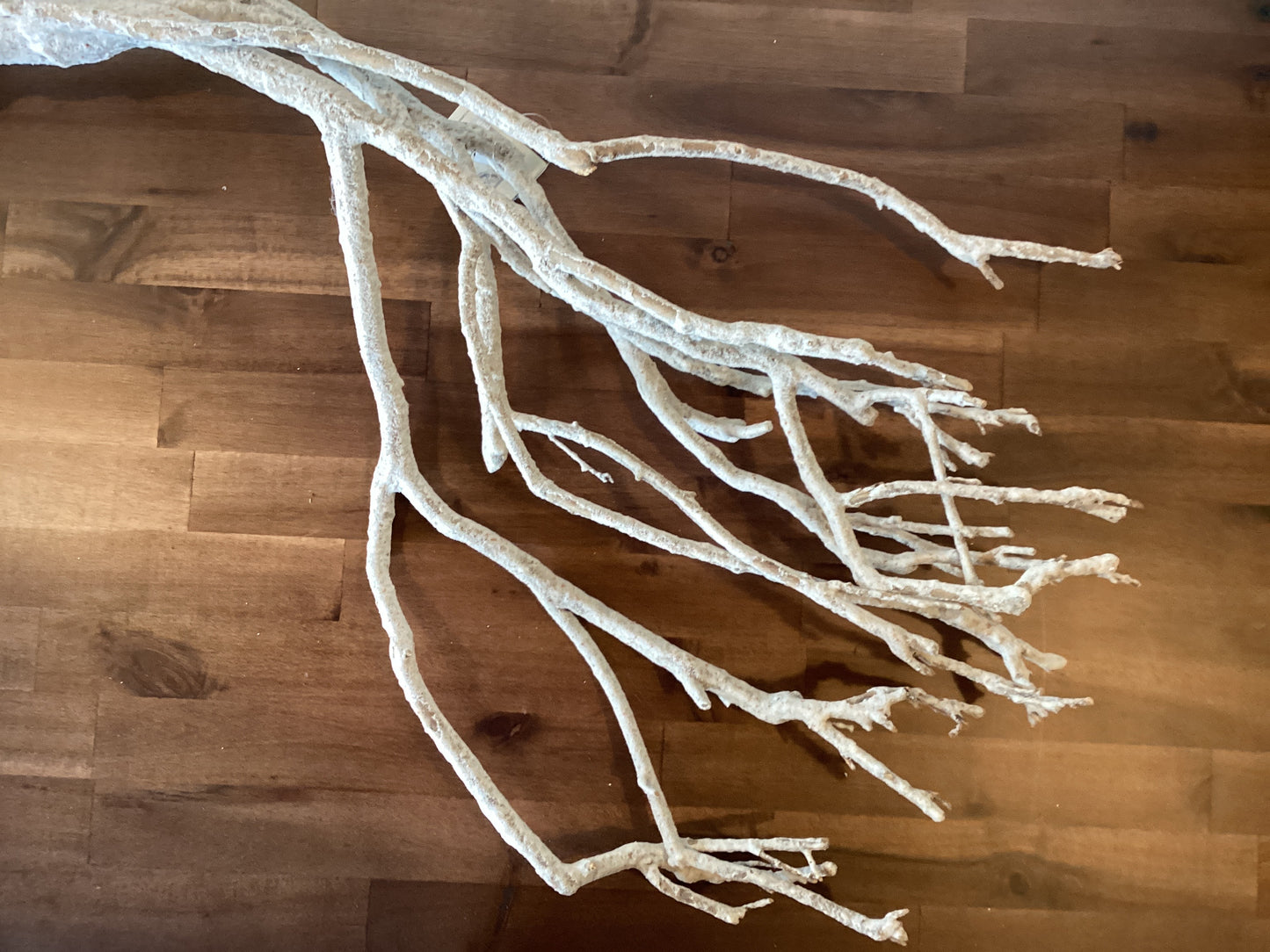 Textured White Branch Decor