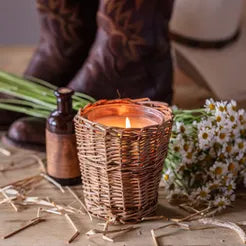 Porchview Cowgirl Wicker Candle