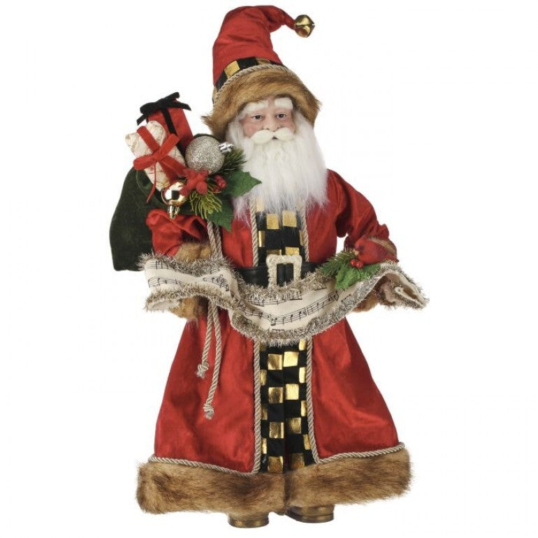 Santa with Cardinal /Sheet Music