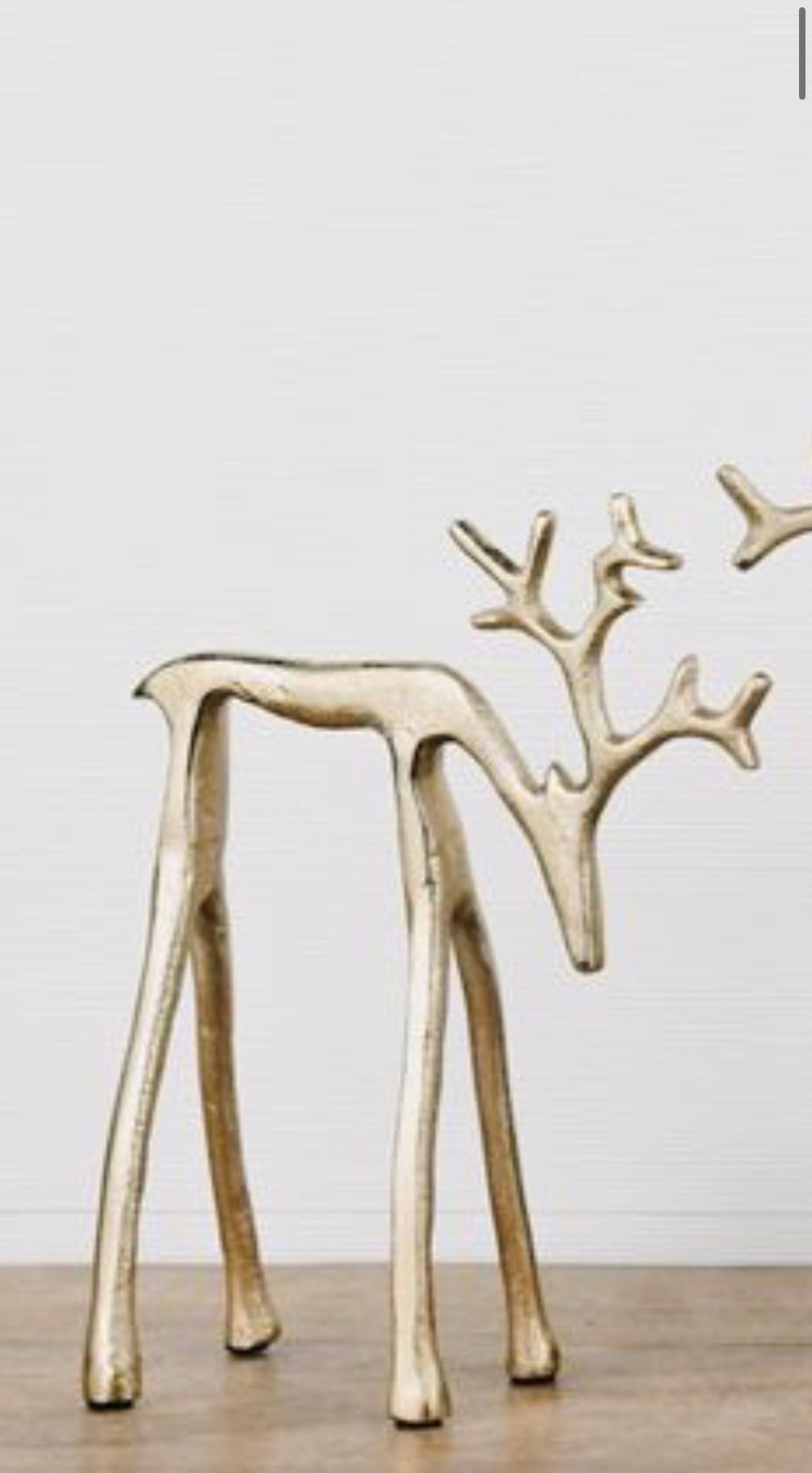 8” Gold Looking Down Deer