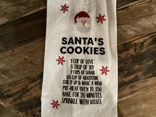 Santa’s Cookies Tea Towel