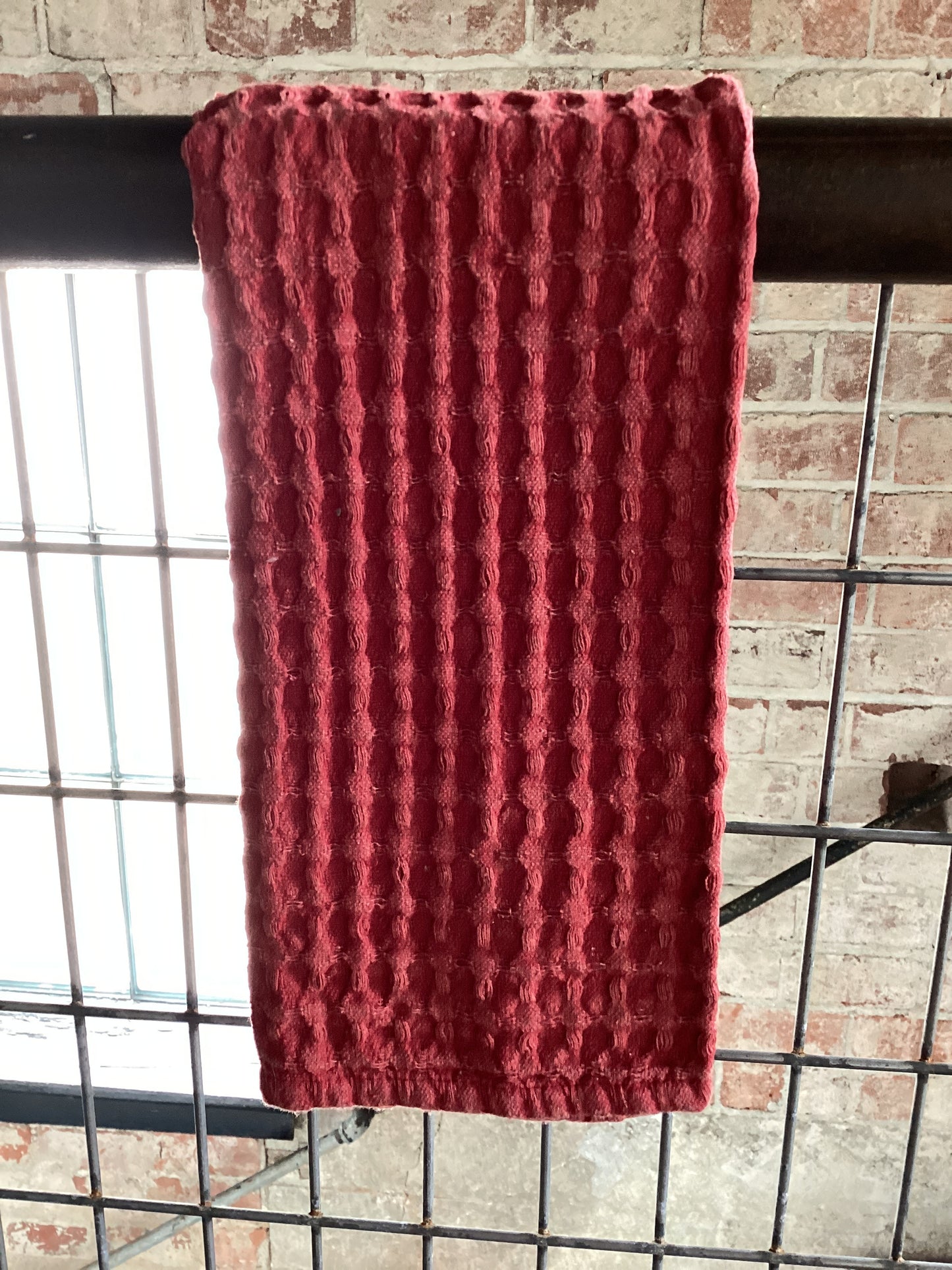 Waffle Weave Dish Towel - Red