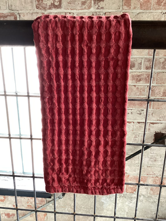 Waffle Weave Dish Towel - Red