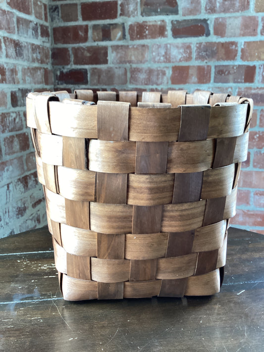 Woven Wood Chip Basket Med - Brown WCB2