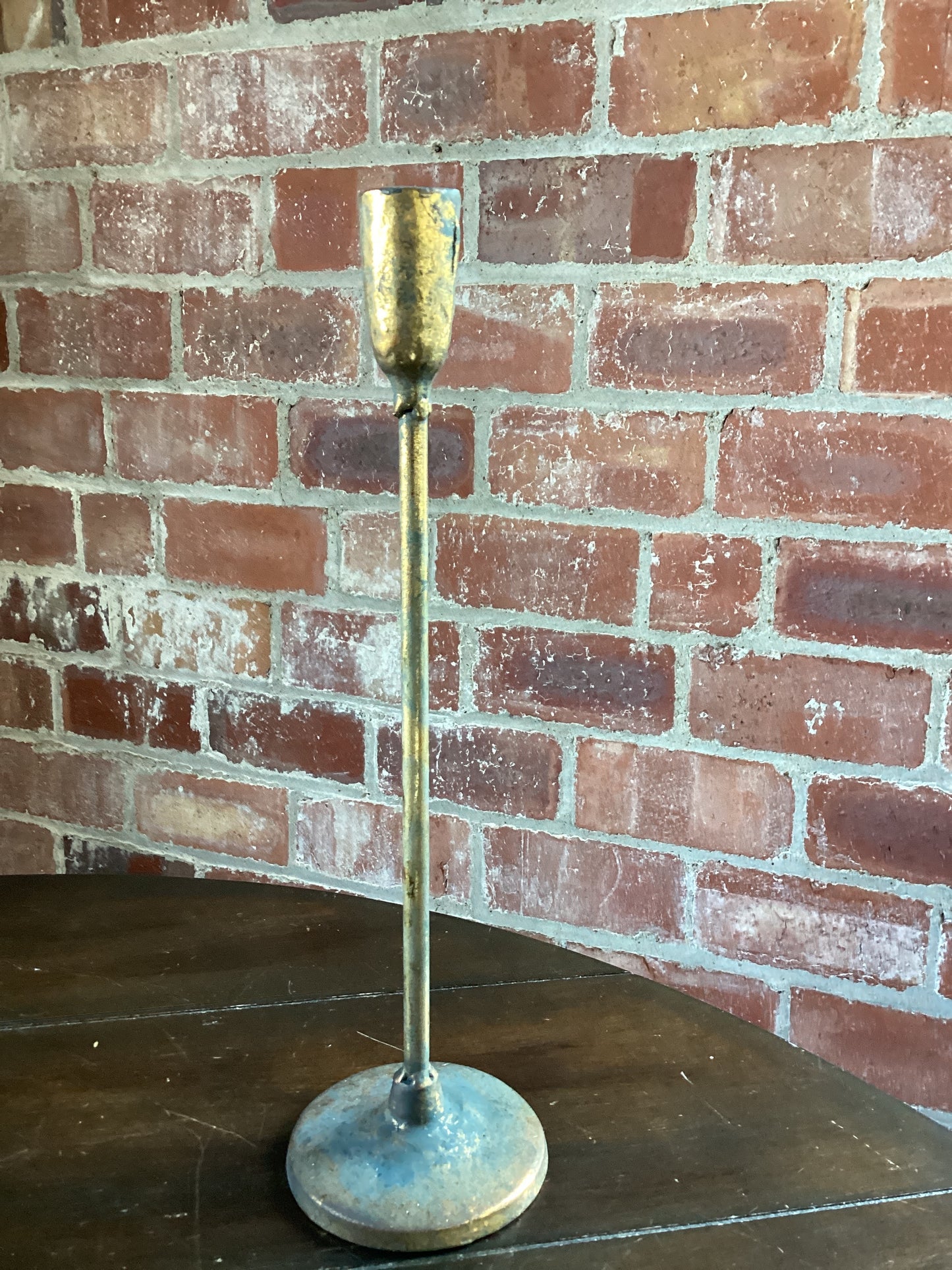 Black & Gold Taper Candle Holder 13” (TAPM)