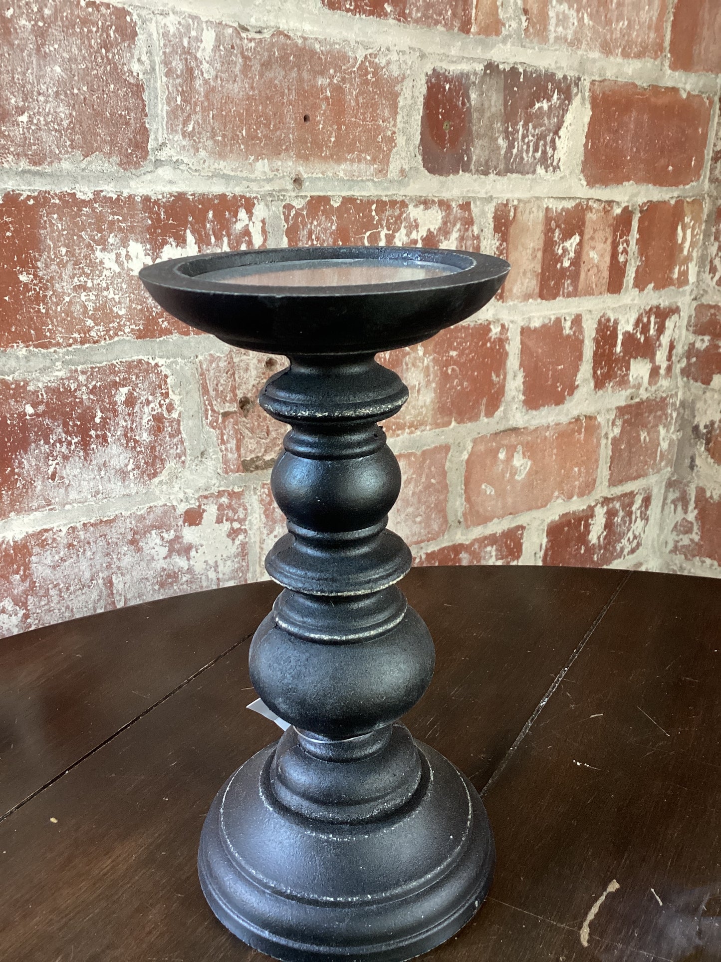 8” H Pillar Candlestick - Black