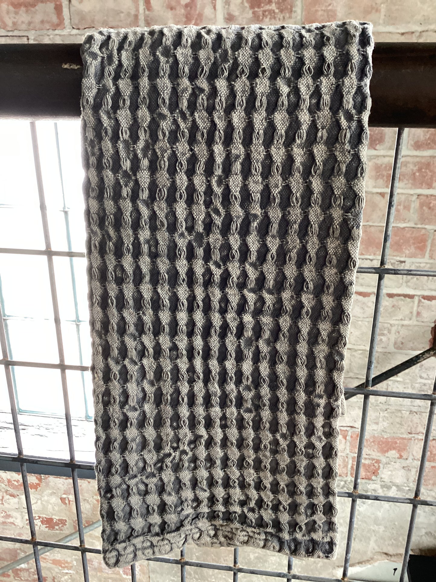 Waffle Weave Dish Towel - Slate