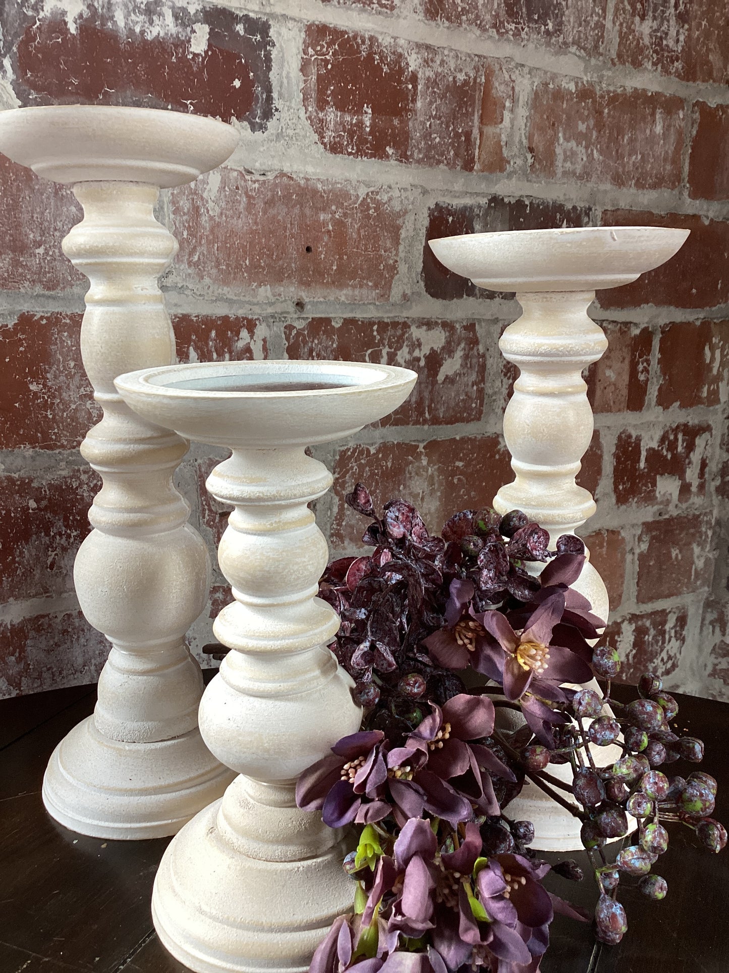 8” H Pillar Candlestick - White