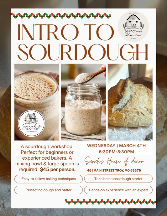 Event: Intro to Sourdough MAR 4th 6:30pm