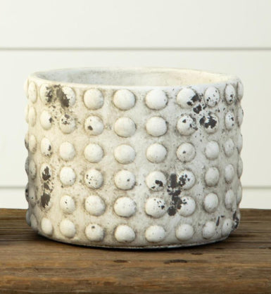 Gray Bubble Cement Planter