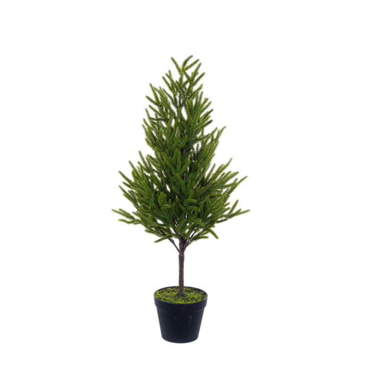 32” Potted GreenNorfolk Pine Artificial Christmas Tree, Unlit