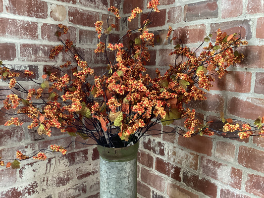 42” Faux Berry Spray w/ Leaves