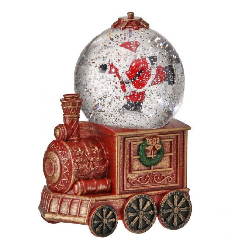 Santa Train Water Globe