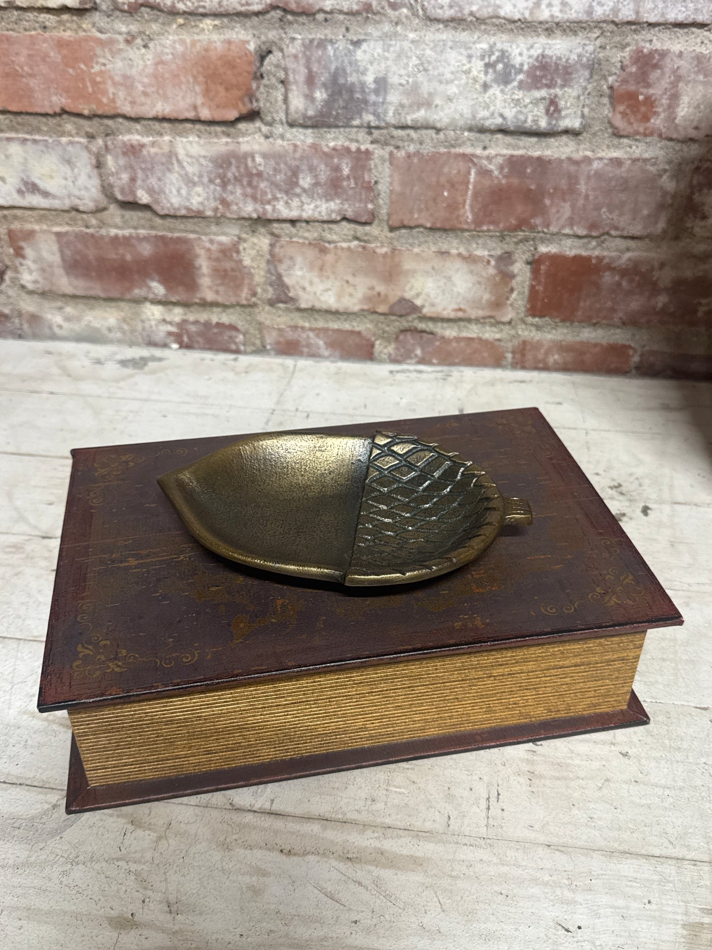Antique Brass Acorn Tray