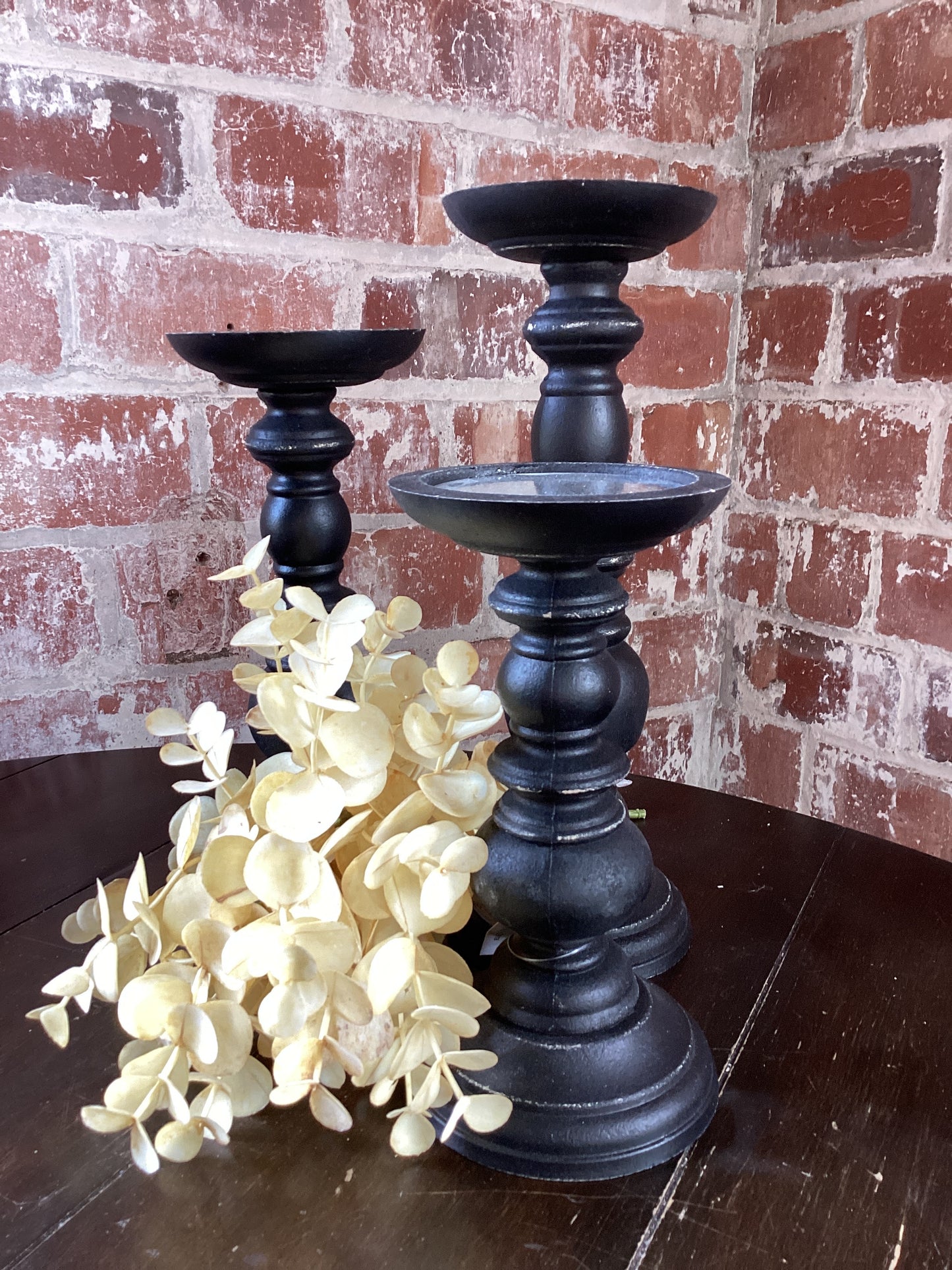 11.5” H Pillar Candlestick - Black