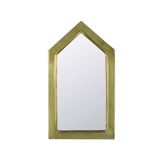 Gable Mirror, Brass