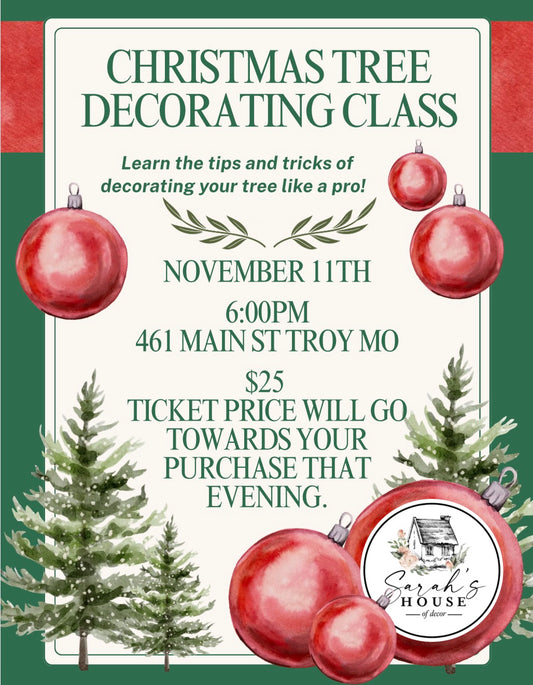 Event: Nov 11th 6pm Christmas Tree Decorating